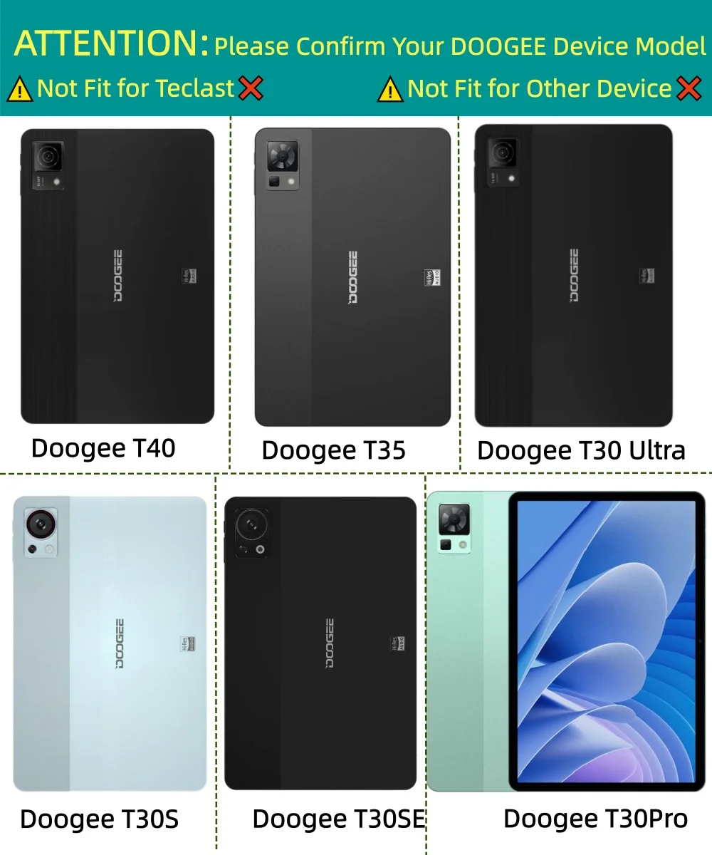 2 Pack Glass Film for DOOGEE T40 T35 T30S T30SE / T30 Ultra / T30 Pro 11” Tablet Screen Protector 9H Anti-Scratch Screen Guard