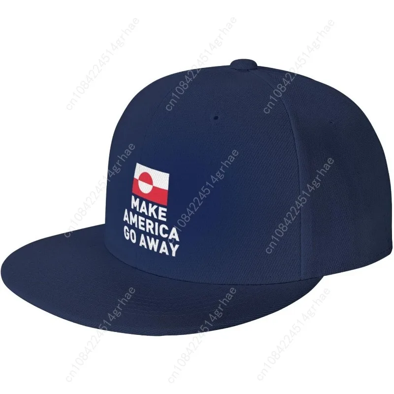 Make America Go Away Greenland Flag Hat Classic Low Profile Flat Bill Baseball Cap for Running Golf