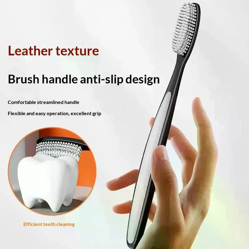 /ACR/Black White And Gray High End Color Combination Pack Long Large Head Toothbrush Hard Deep Cleaning For Adults 1/3/4 PCS