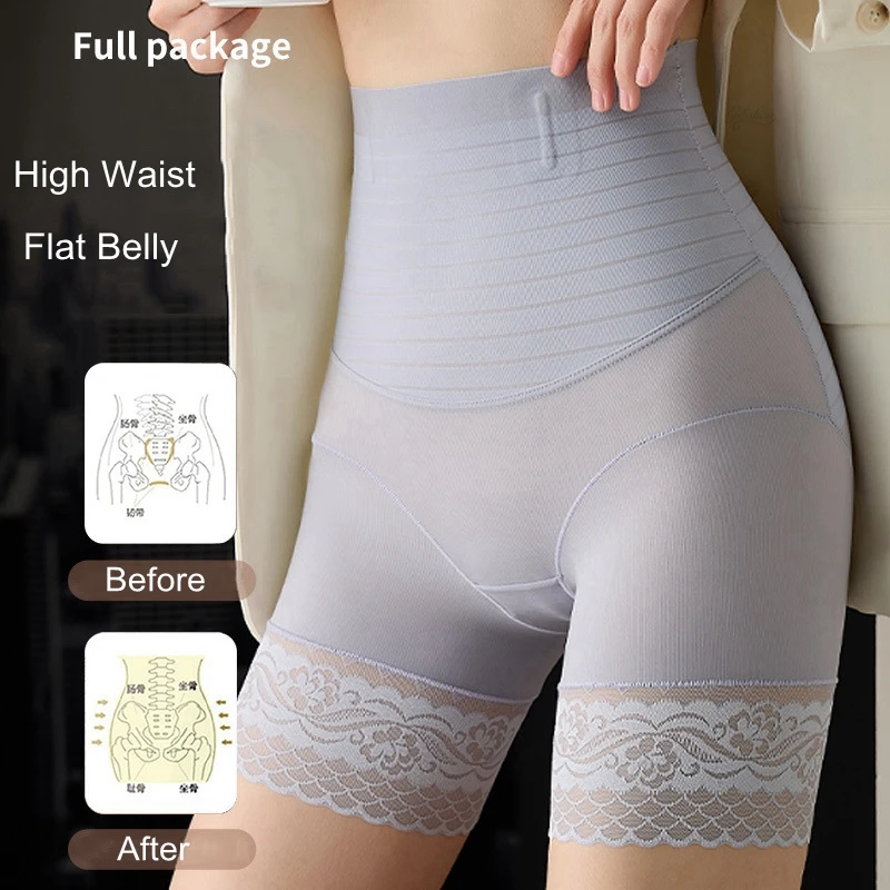 High Waist Flat Belly Panties Waist Trainer Women Body Shaper Slimming Shorts Hip Lift Shaping Underwear Seamless Safety Shorts