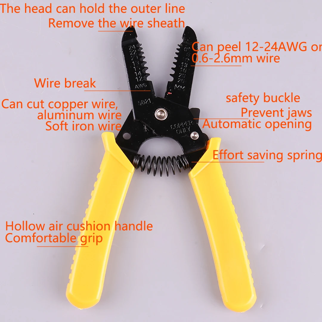 Silicone Wire Stripper Pliers Breaker Clamp Shear Wire Clam Stripper 8-in-1 High Strength Durable Convenient Tools For Rc Model