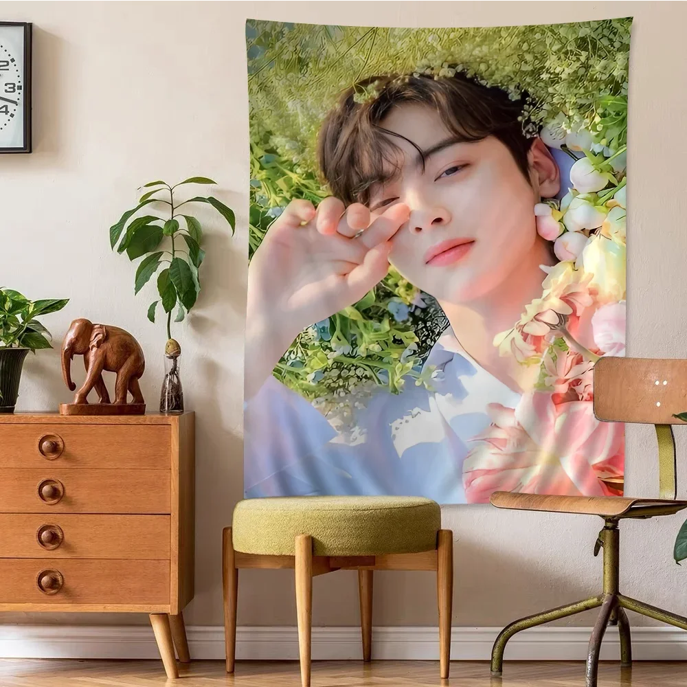 Corea Cha un Woo stampato grande arazzo da parete appeso tarocchi Hippie tappeti da parete dormitorio Art Home Decor