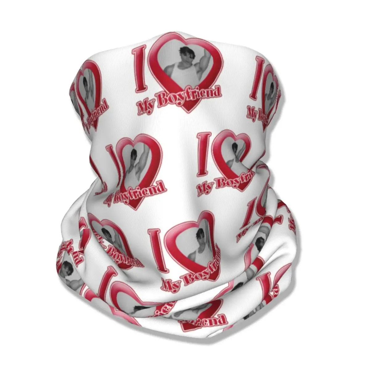 I Love My Boyfriend Nicholas Chavez Bandana Neck Cover Printed Magic Scarf Multi-use Balaclava Riding Unisex Adult Windproof