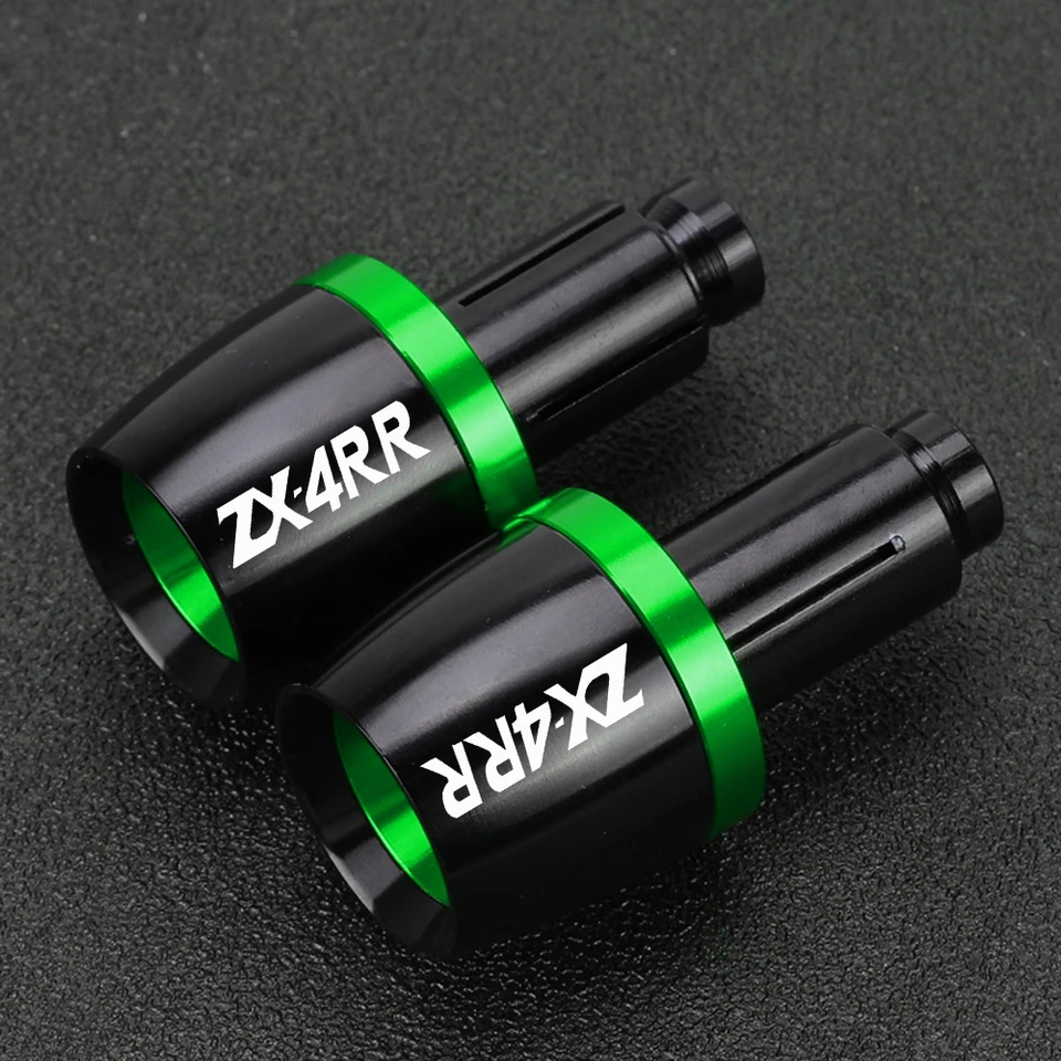 7/8 22mm Kawasaki ZX-4RR Handlebar Grips Caps Black