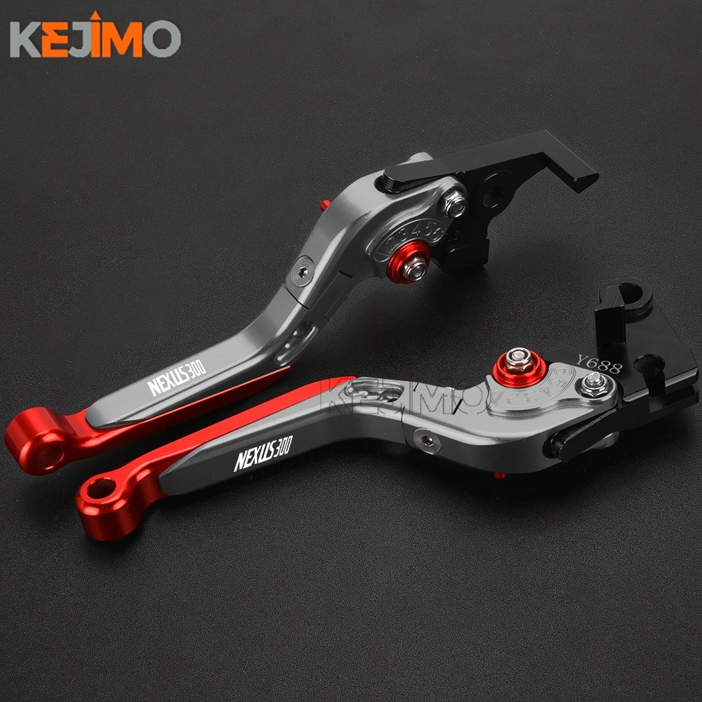 Accesorios de motocicleta palancas de embrague de freno plegables ajustables para GILERA Nexus 300 E3 2008-2012 2011 2010 2009 NEXUS300 E3 nexus