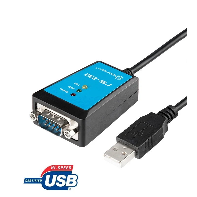 USB to RS232 COM Port Serial DB9 Pin Cable Adapter 1.8M FTDI Chip USB 2.0 to DB9 RS232 Serial Cable Converter with Magnetic Ring