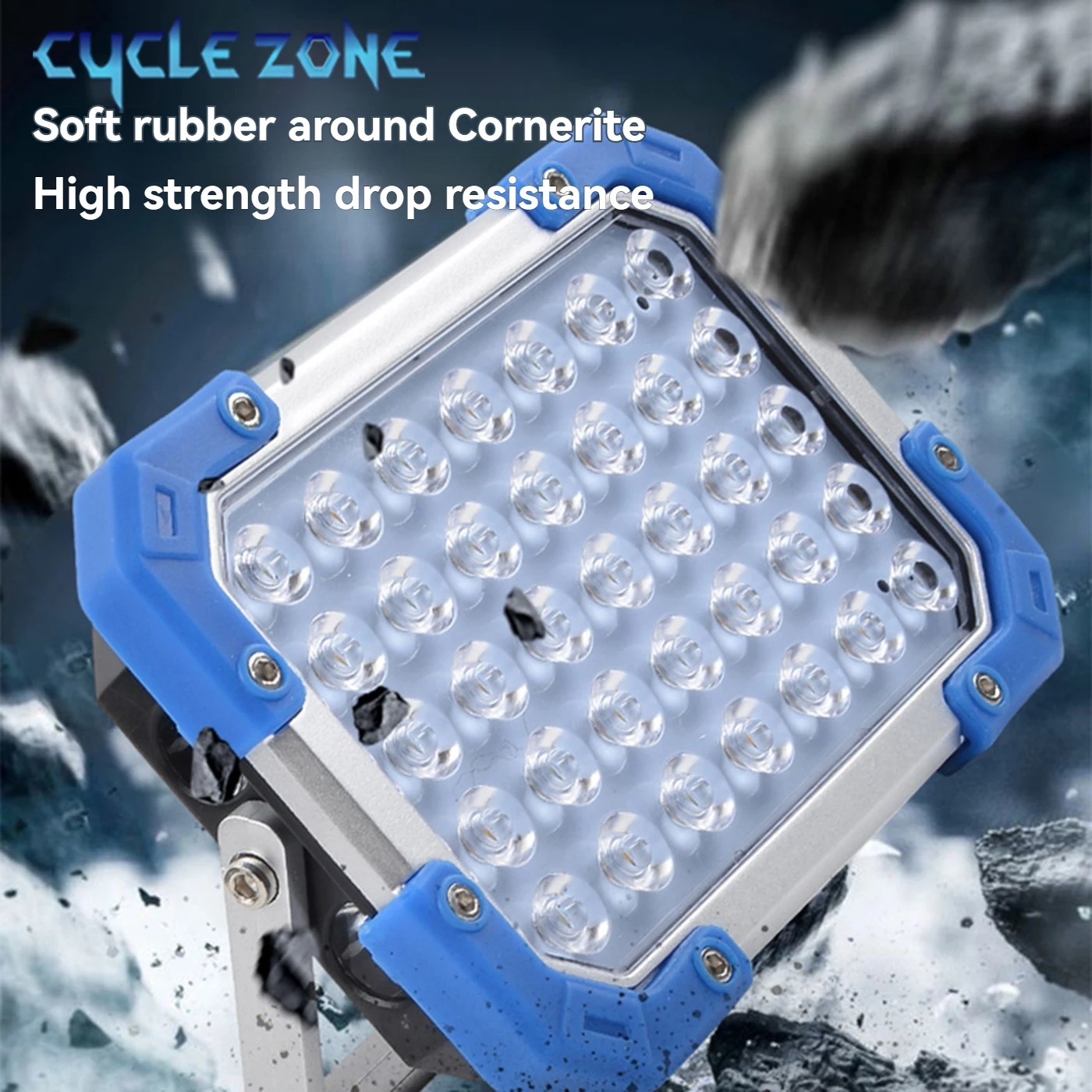 أضواء العمل المحمولة COB LED TYPE-C القابلة لإعادة الشحن التخييم الكاشف في الهواء الطلق الطوارئ إصلاح السيارات ضوء مصباح تحذير أحمر أزرق