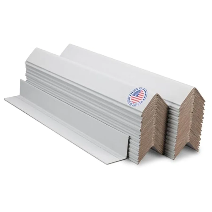 

Cardboard Edge Protector 2" X 2" X 18" - V-Board Reinforced Cardboard Corners for Shipping - Kraft Cardboard Corners for ing -