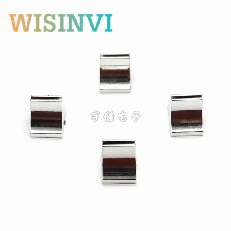 10 PCS Sound card volume push key cap mixer fader cap silver plated push rod cap aperture 4MM DJ disc player
