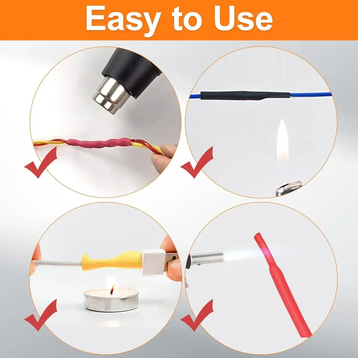 800Pcs Heat Shrink Tubing 2:1Wire Cable Wrap Assortment Electric Insulation Tube for Electrical Insulation Repairs Wire Connet