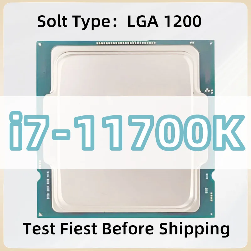 i7-11700K LGA1200 CPU 14nm 8-Cores 16-Threads 3.6GHz 16MB 125W 11th Generation Processor for Z490 motherboard i7 11700K