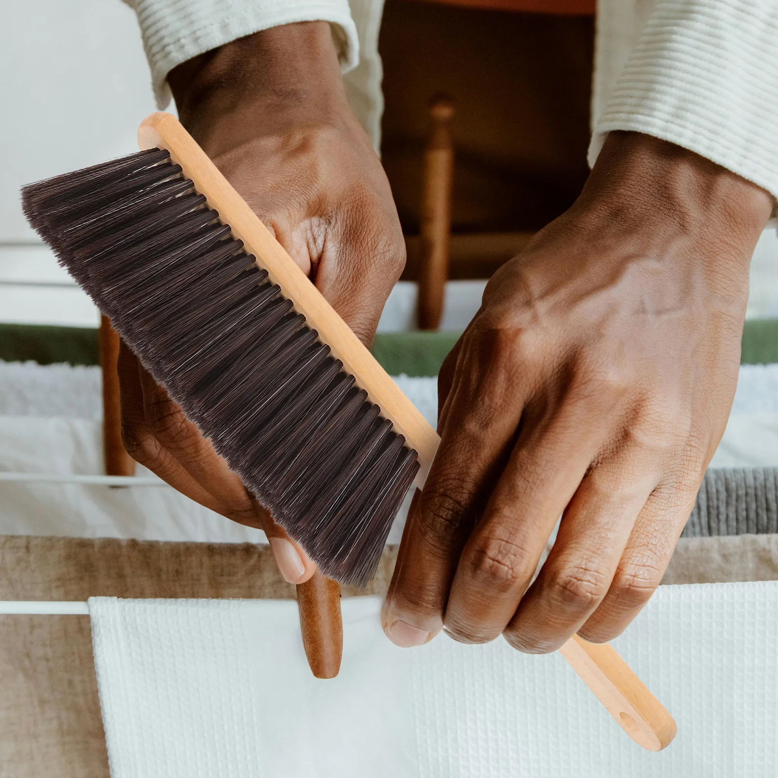 2 قطعة فرشاة الموقد الخشبي مقبض طويل أداة تنظيف الرماد شعيرات دقيقة للاستخدام التجاري المنزلي موقد مدخنة مزراب حفرة النار