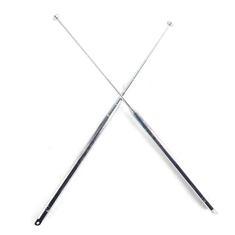 1PC 120cm 10 Section Stainless Steel Telescopic Rod Antenna FM AM Radio Super Signal