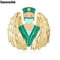 Hanrelhe Medical Angel Doctor spilla spilla medicina creativa risvolto zaino gioielli distintivo per personale medico e regali per infermiere