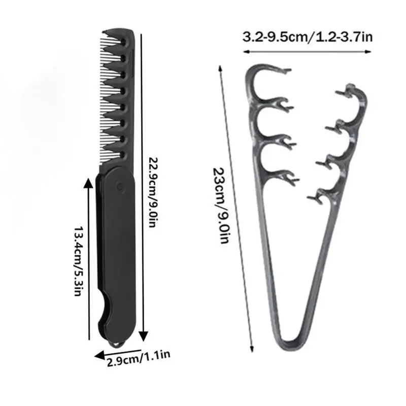 Volumizing Wide-Tooth Hair Styling Comb For Men Plastic With Textured Grip Ideal For All Hair Types Perfect For Home Use