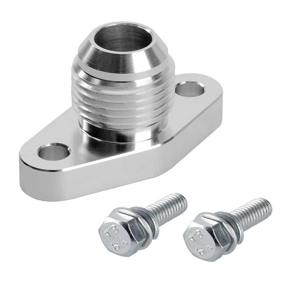 

Turbo Oil Drain Flange AN10 Bolt Distance 38mm Fits MHI TD02~TD06 / IHI RHF4 RHB4 RHB5 KKK K03 K04 Bolts Silver