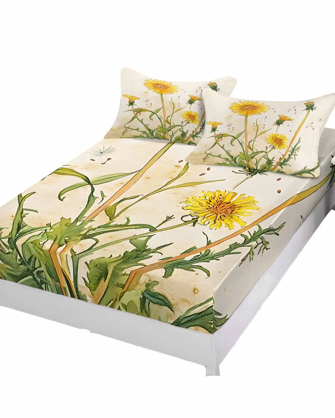 

Оранжевый акварельный цветок, матрас, простыня, эластичная резинка, нескользящая простыня, наволочка, комплект