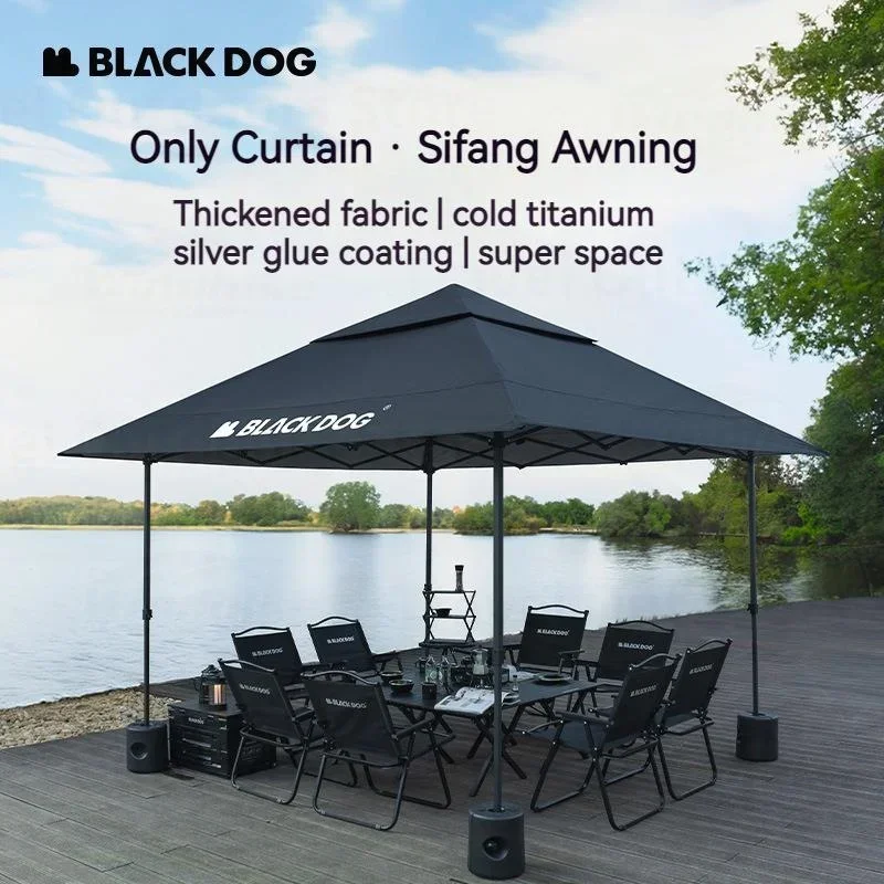 Naturehike BLACKDOG Garden Sun Shelter Gazebo Awning Camping Parasol Cloth 3x3m Silver Coating Sunshade Waterproof Outdoor Tarp