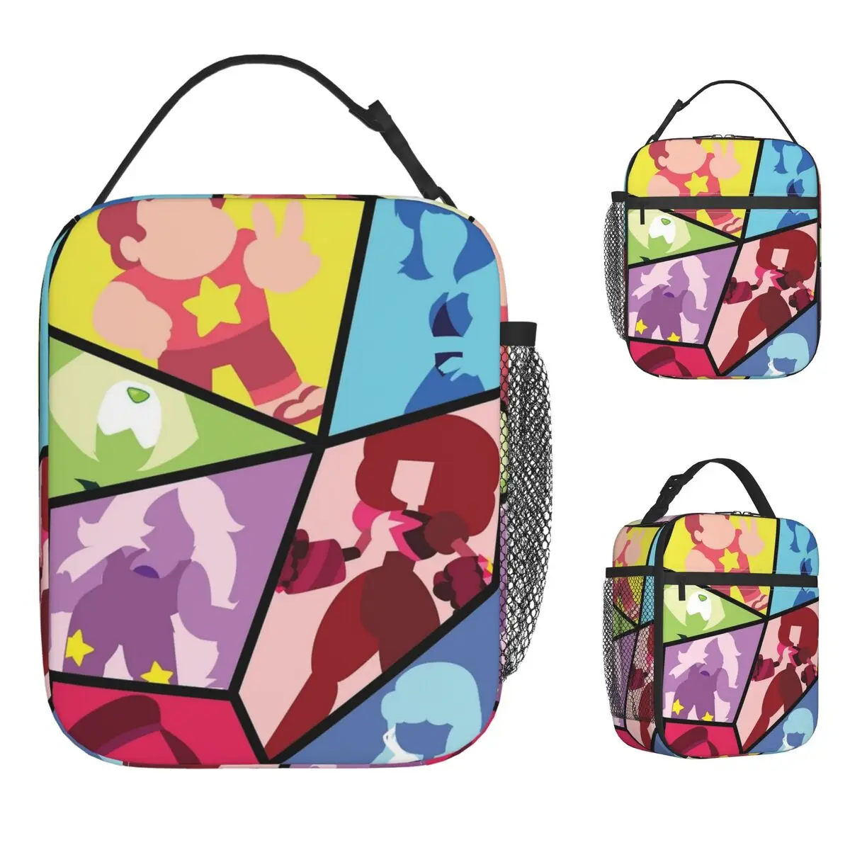 

Steven Universe Lunch Bag Graphic Design Lunch Box Funny Office Cooler Bag Portable Zipper Oxford Thermal Tote Handbags