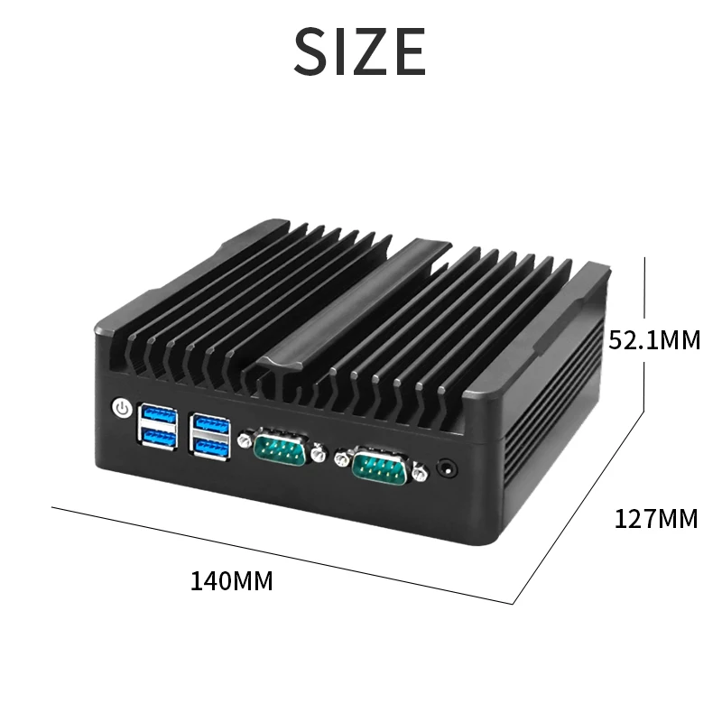 صندوق جديد كمبيوتر صغير بدون مروحة VAG COM DC12V I3 I5 I7 Win10 11 Linux كمبيوتر صناعي صغير #6