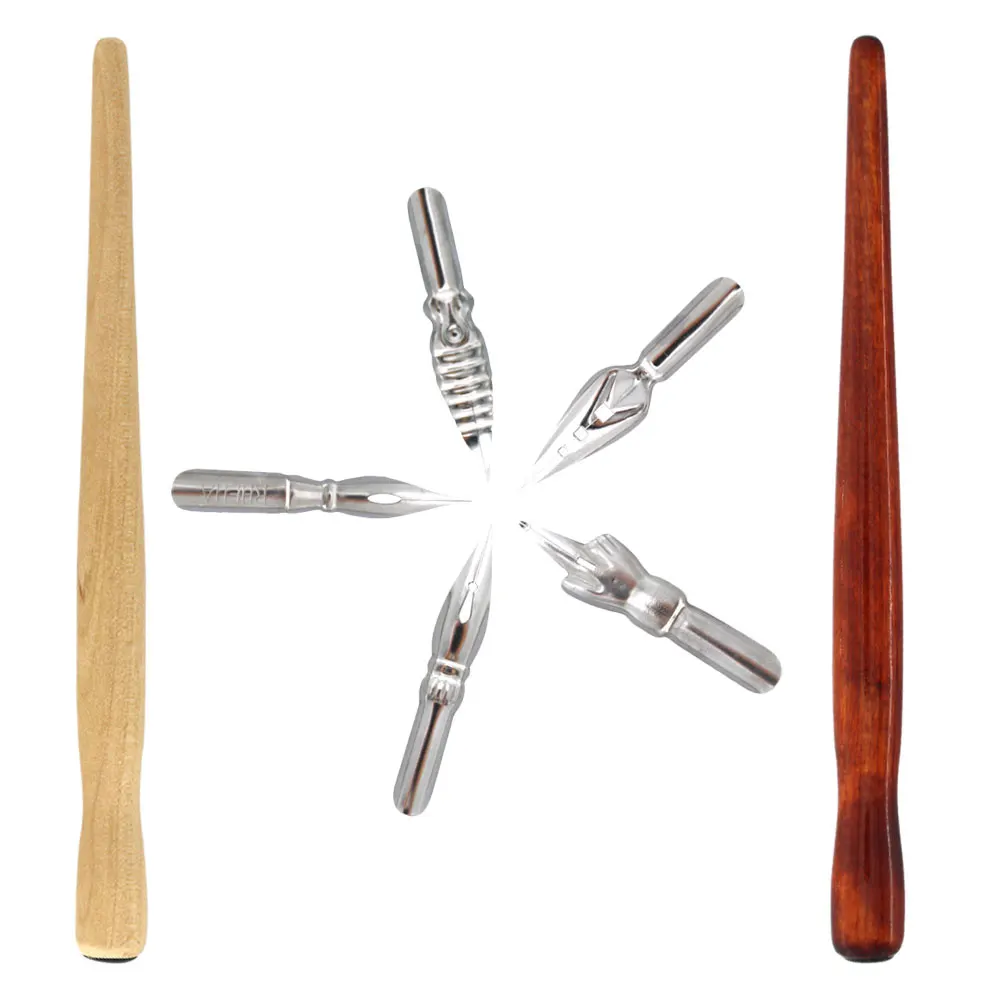 

Dip Pen Calligraphy Spare Nibs Drawing Replacement Gum Masking Fluid Wood Holders
