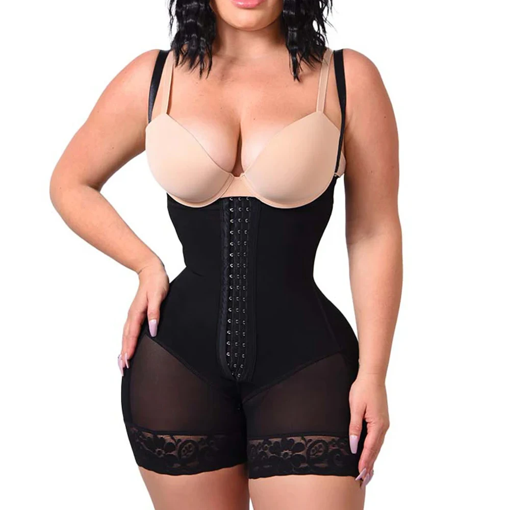 

Compression Shapewear for Women Tummy Control Body Shaper Butt Lifter Thigh Slimmer Fajas Colombianas Plus Size Zipper Crotch