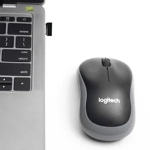 Mouse Nirkabel Logitech M185 Mouse USB 2.4 G Hz 1000 DPI Mouse Navigasi Optik Bisu Penerima USB untuk Jendela Chrome Mac Os 10/8/7 6 mobil tikus penjualan terbaik - №