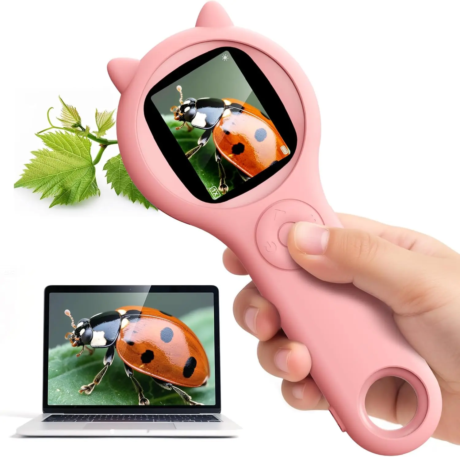 Mini Kids Optical Microscope With Photo And Video Function 500X Observe The Microscopic World Science Children Educational Toys