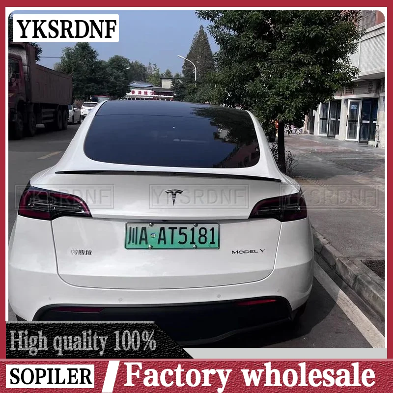 Rear Trunk Spoiler For Tesla Model 3/Model Y 2017-2023 For Highland 2024 Lip Carbon Fiber ABS Wing Spoiler Car Accessories