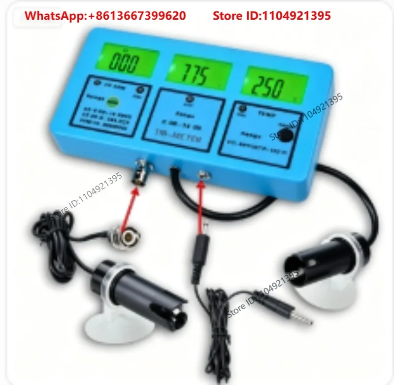 CCOWAY Multi-Parameter Water Quality Monitor, pH, Temperature, EC, CF, TDS Tester for Aquaculture and Laboratory