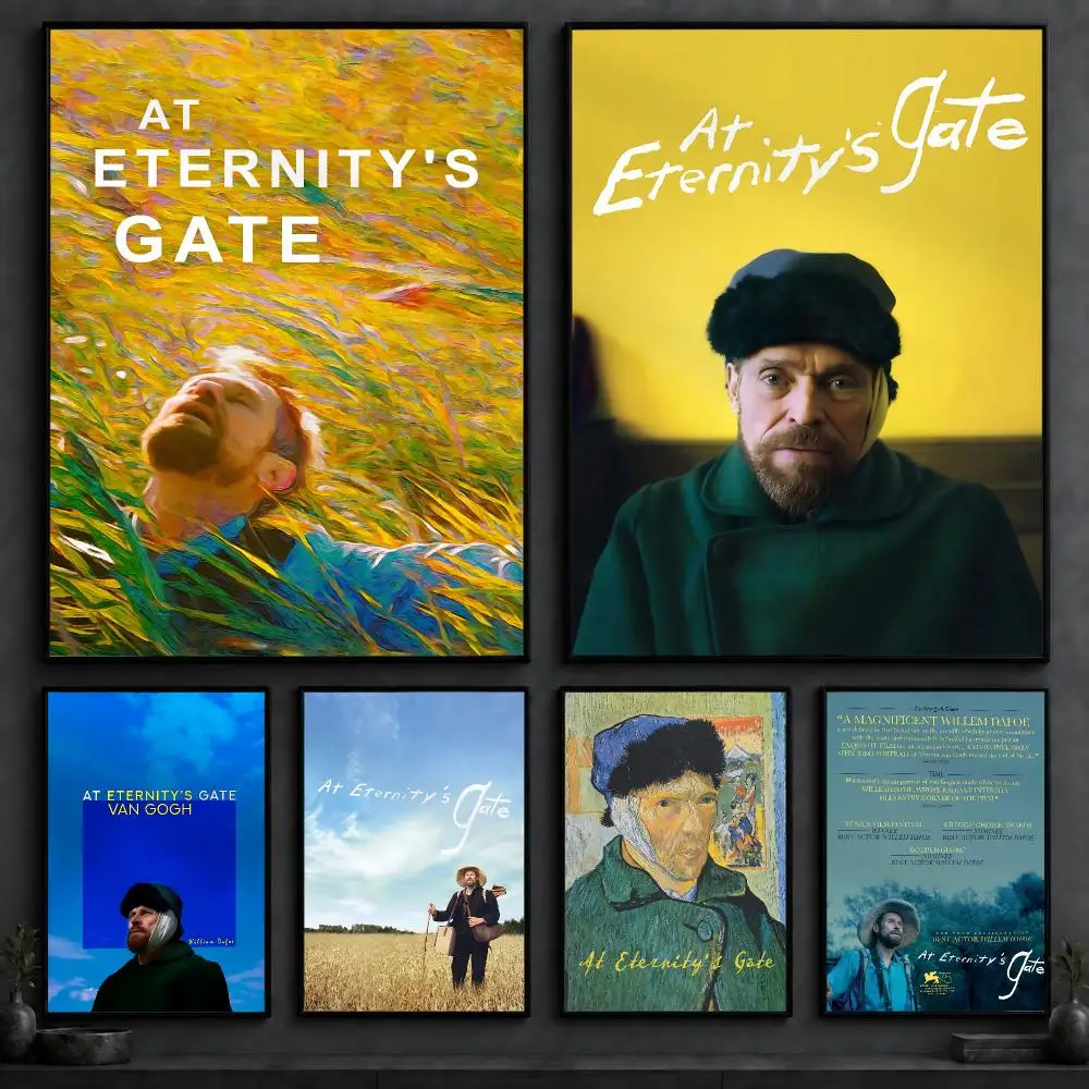 Movie A-At Eternity's GateS Poster Art  Self-Adhesive No Glue Residue Wall Decor for Bedroom Living Room
