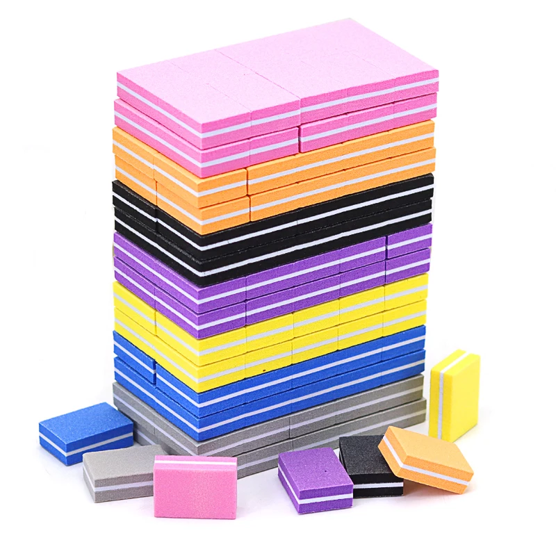 

10Pcs Mini Nail File Set Square Buffing Polish Block Double Sided Sponge EVA Core Nail Files Sanding Nails Accessories And Tools
