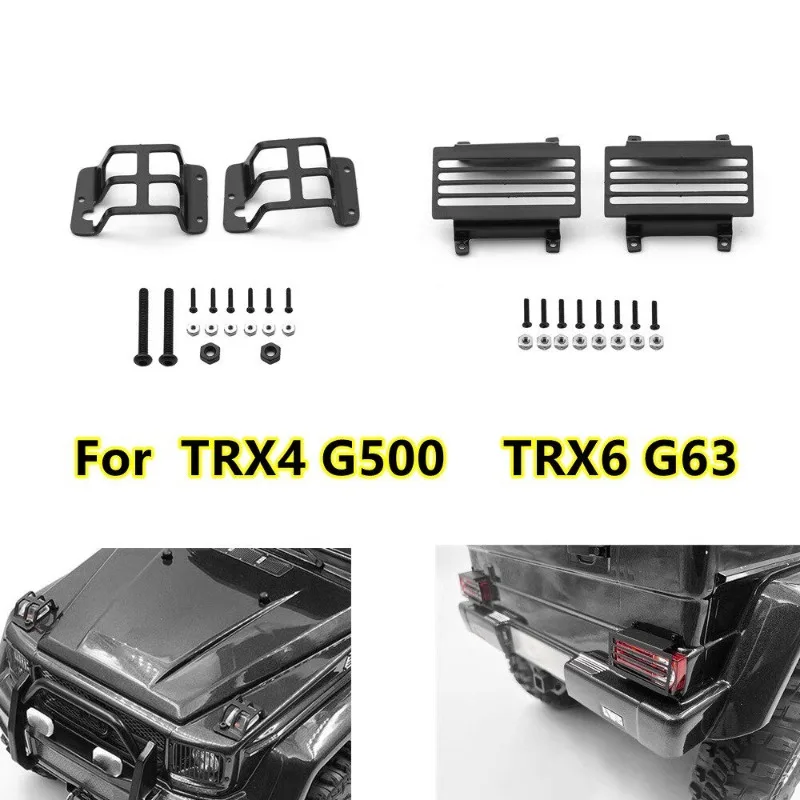 

Metal Lamp Guard Cover for 1:10 Traxxas TRX4 G63/TRX6 G500,Corner Lamp& Tail Light Metal Mesh Protector,RC Crawler Upgrade Parts