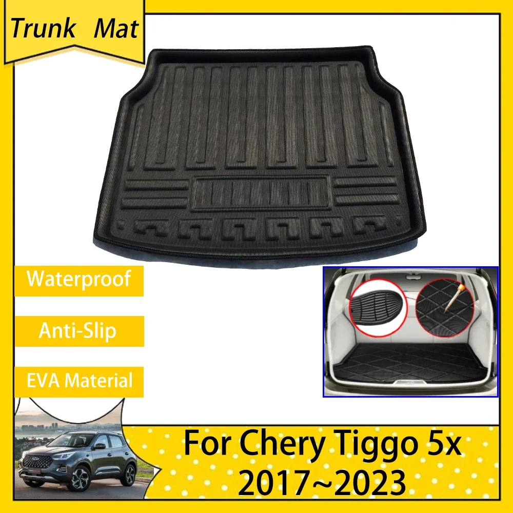 

Car Trunk Mats for Chery Tiggo 5x 4 3 Pro DR 5.0 2017~2023 MVM X55 Luggage Boot Cargo FLoor EVA Carpet 2019 2020 2022 Auto Parts