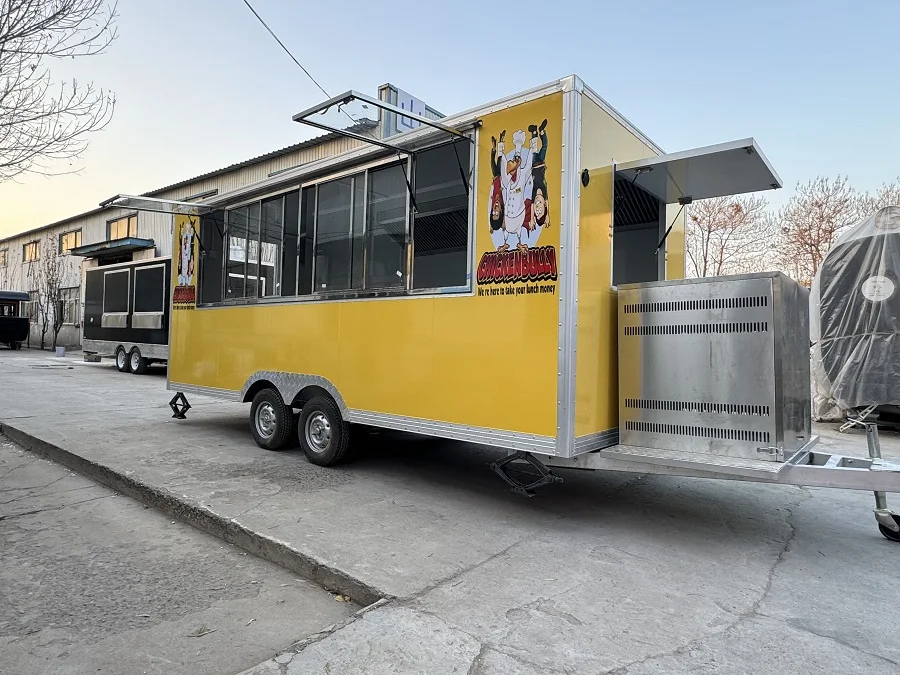 Nuevo estilo, remolque de comida móvil, quiosco, carrito de café, camión de comida personalizado barato, equipo de cocina comercial