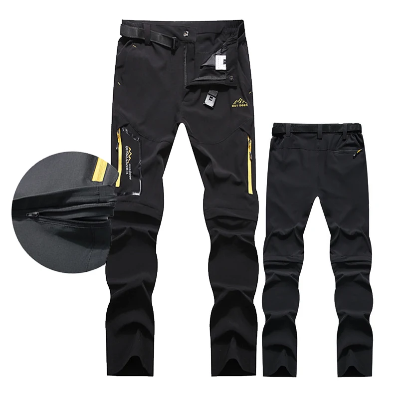 Taktische Cabrio-Cargo hose für Herren, wasserfeste Outdoor-Wander hose, leichte Stretch-Arbeit mit Reiß verschluss