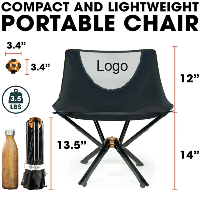 cheap compact design moon Chair ultralight reclining Outdoor fishing metal Aluminum Portable foldable beach Camping Chair