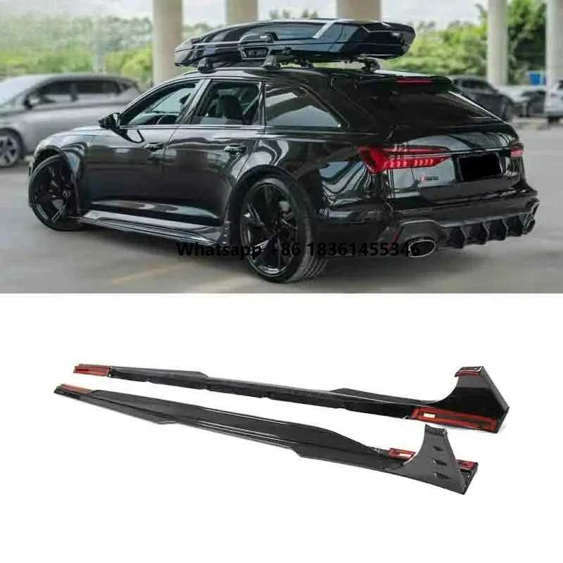 

High-Grade FOR RS6 RS7 C8 Avant 2020 Dry Carbon Fiber Side Skirts Spoiler Accessory