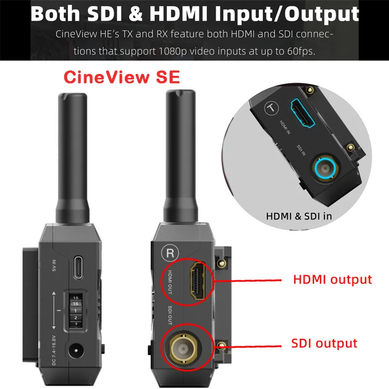 Accsoon CineView SE HE & Quad With Carrying Case Wireless Video Transmitter and Receiver Dual Band Transmission