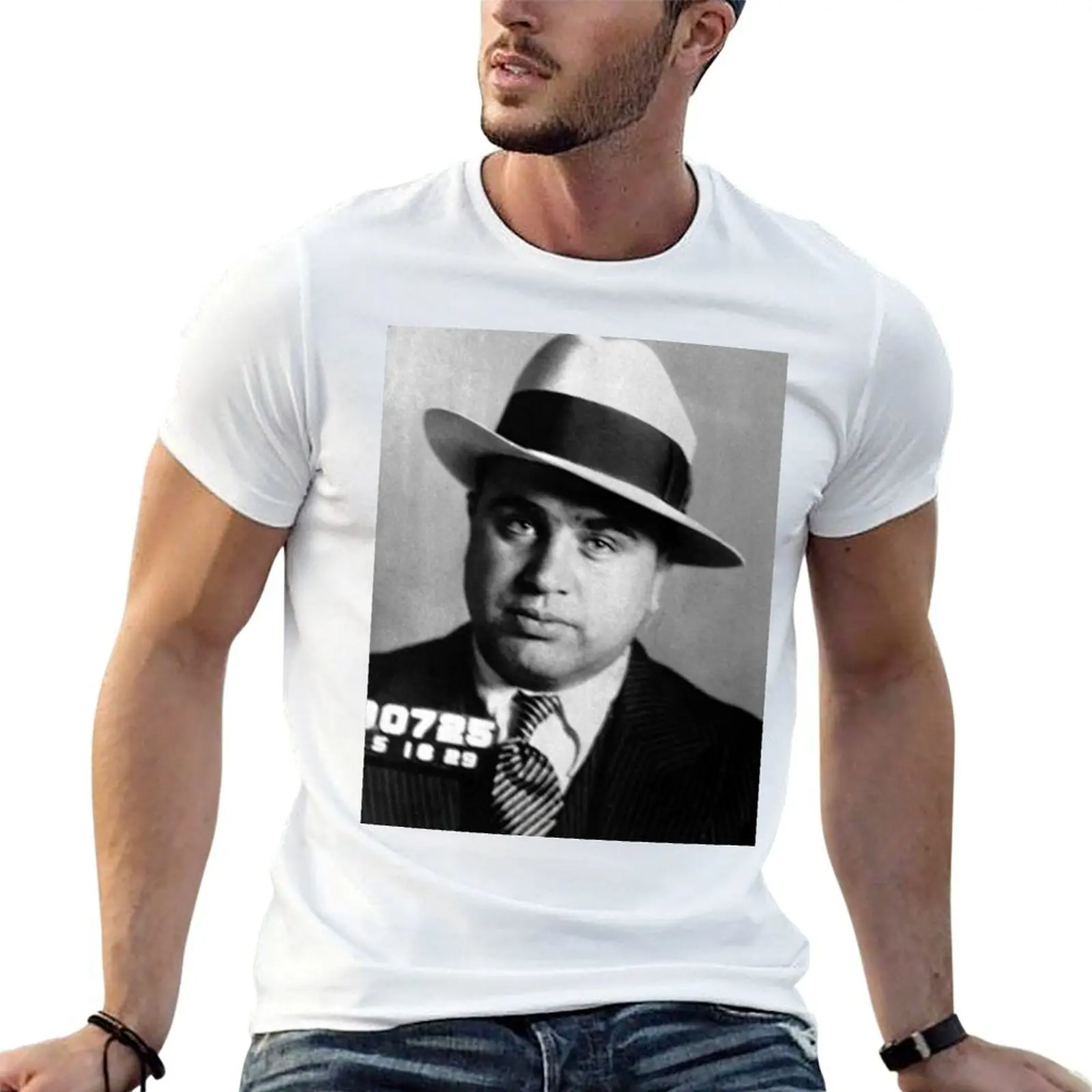 Al Capone B&W mugshot T-Shirt man clothes baggy shirts Men's t-shirts