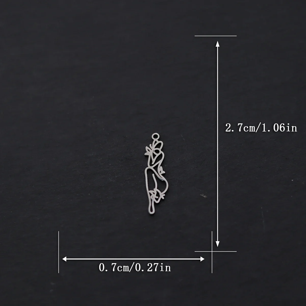 3pcs Abstract Female Figure Charms Stainless Steel Line Art Flower Lady Pendant for DIY Jewelry Making Necklace Earring Supplies