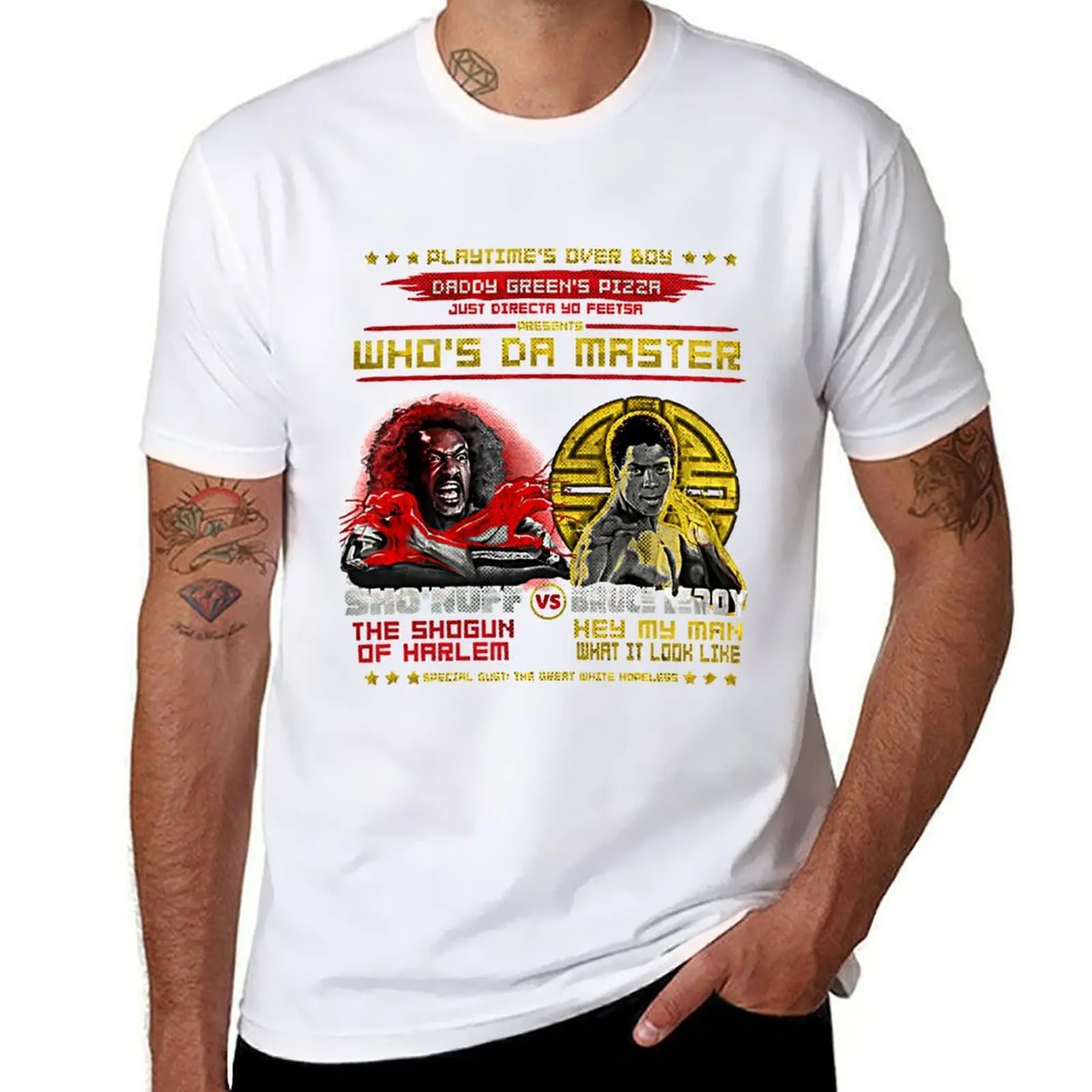 

WHO DA MASTER BATTLE RETRO T-Shirt man t shirts for men man t shirts graphic T-Shirt