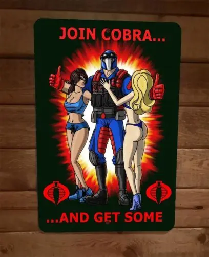 1 pcs,Join Cobra and Get Some 8x12 Metal Wall Sign GI Joe Poster