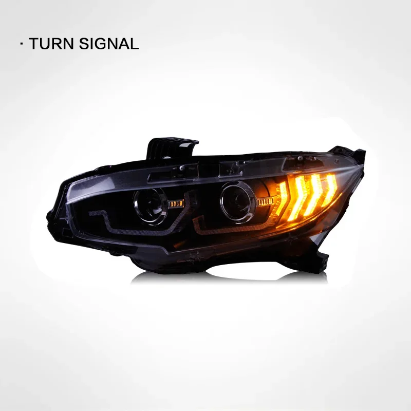 

Suitable for 10th generation Civic headlight assembly modification LED streamer turn signal daytime running light bifocal lens x