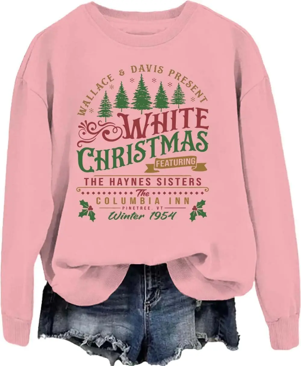 Christmas Sweaters For Women  White Christmas Sweatshirt  White Christmas Sweatshirt For Women