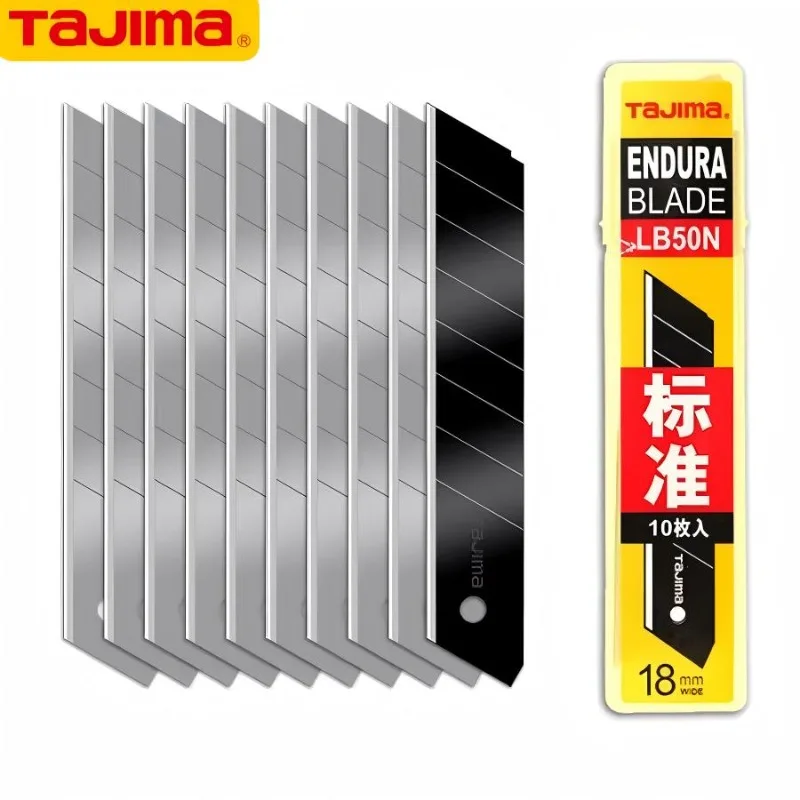TAJIMA LB50N L-Blade, 10-Pack 18mm Wide Cutter Blade Replacement Solid Blade Hand Tool Accessory 1102-0199