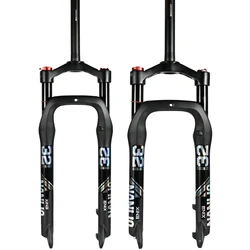 Nanlio Mountain Snow Bike Fat Fork MTB Bicycle Suspension Forks 20 26 Inch Oil Air Pressure Forks 4.0