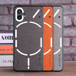 Case for Nothing Phone 1 one coque Luxury textile Leather skin soft TPU hard phone cover funda for nothing phone 1 case capa