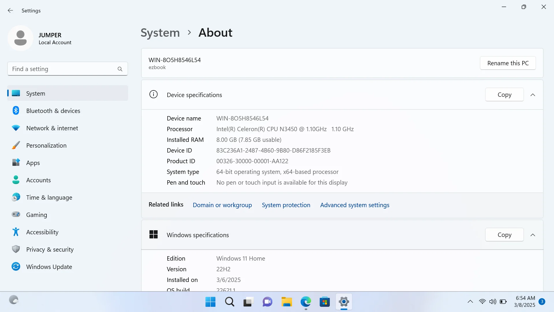 14 Inch 64 Bit Windows 10 Laptops PC EZbook S5 Computer 6GB LPDDR4 RAM 128GB SSD ROM 1080p FHD N4020 CPU with 4-Core Processor