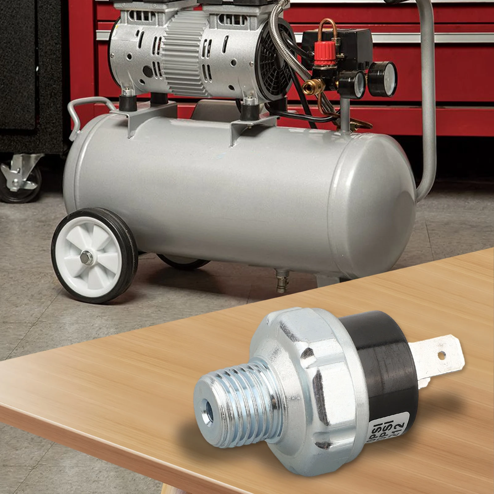 70-100/90-120PSI 110-140PSI 공기 압축기 압력 스위치 1/4 "NPT 12V/24V 공기 탱크 용 알루미늄 합금 스위치 제어 120-150PS